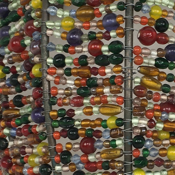 Multi-Colored Beaded Wall Sconce Candle Holder - Picture 7 of 7